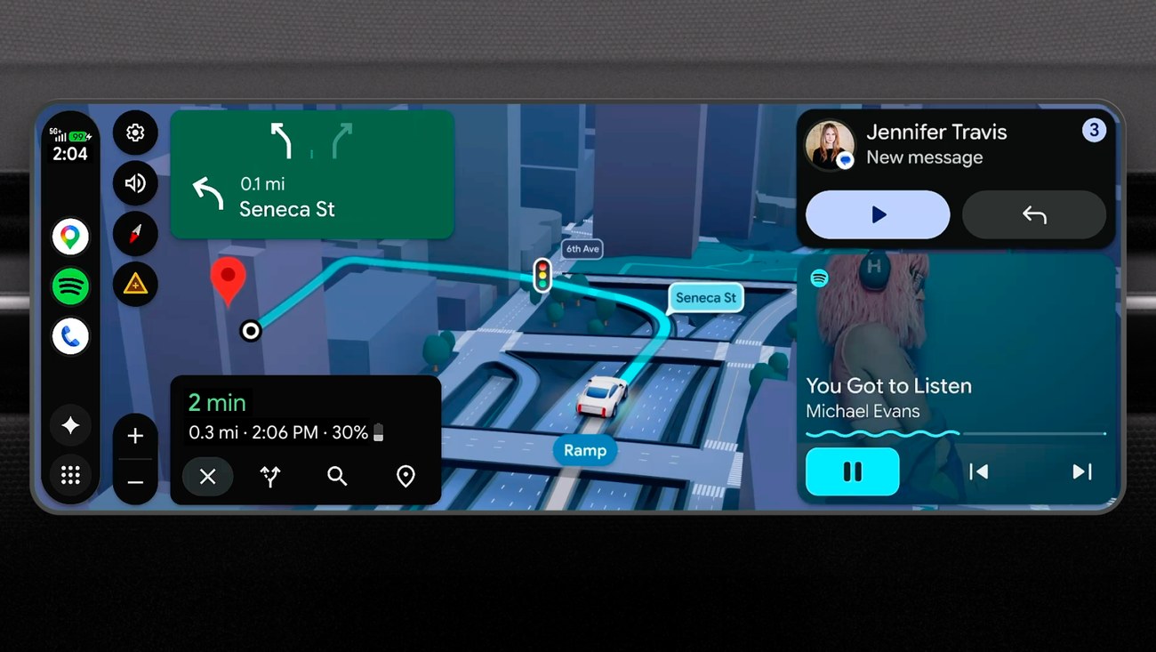 android auto's spotify redesign rolls out, but youtube music's library is broken
